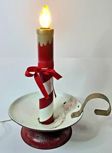 Vintage Jones Metal Products 24" Weihnachten Kerze/Zinn Halter Licht Lampe - Bild 1 von 16