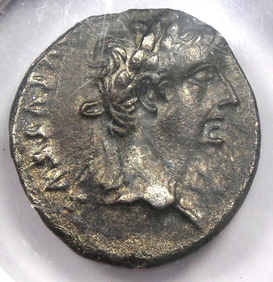Tiberius AR Denarius Silver Tribute Penny Roman Coin 14-37 AD - NGC Choice XF EF - Image 1 of 4