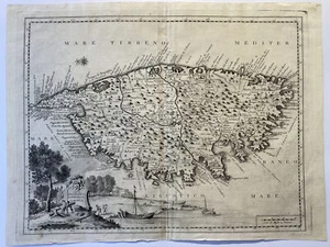 Carta Geografica del Regno di Corsica, Albrizzi, 1762 - Picture 1 of 1