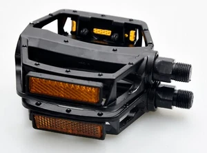 NEW 9/16" Axle Alloy aliuminium Pedals MTB BMX Fixie Bicycles Color: Black - Picture 1 of 9
