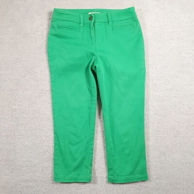 Jones New York Sport Stretch Capri Pants Women’s 2P Petite Green Chino Pockets - Image 1 of 4