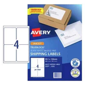 Etiquetas de envío de paquetes blancos Avery (J8169) 99,1 x 139 mm 200/paquete - Imagen 1 de 4
