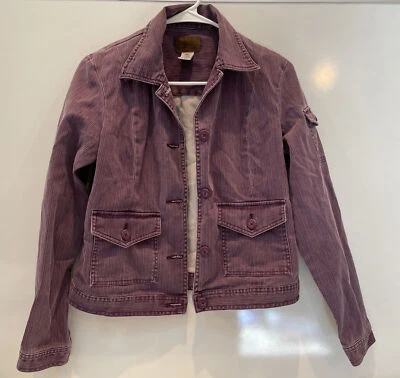 St. Johns Bay Stretch Jacket Blazer Purple Womens Button Up Small Chico - Image 1 of 4