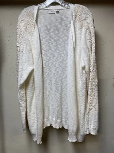 Cato Womens Button Down Cardigan Sweater Lace Embroidered 22/24W - Picture 1 of 4