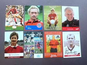 Lote de 8 tarjetas de autógrafo Bayern Munich-Legends aprox. 10x15 (208) autógrafo - Imagen 1 de 1