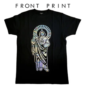 San Judas Tadeo T-shirt SilverH Black, Catholic Christian Tee St Jude Thaddeus - Picture 1 of 1