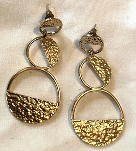 Pendientes para mujer color dorado orejas perforadas de 1,5 pulgadas envío gratuito - Imagen 1 de 16