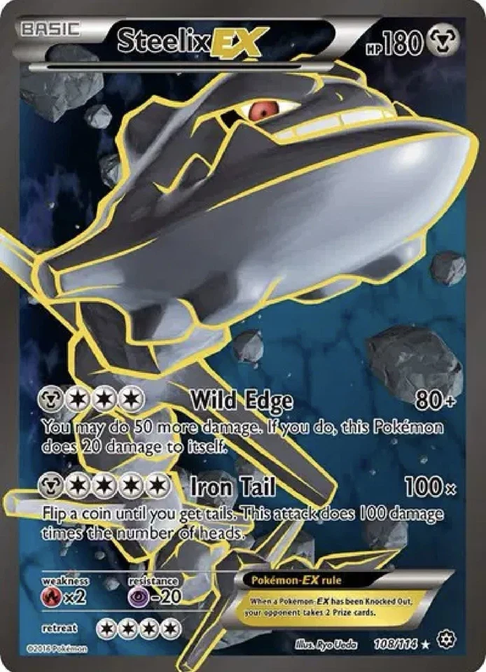 Steelix EX 108/114 Pokémon XY Steam Siege Full Art Ultra Rare Near Mint (NM) - Image 1 of 1