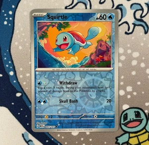 Squirtle 007/165 Cosmos Reverse Holo Promo Scarlet & Violet 151 Pokemon Card NM - Picture 1 of 3