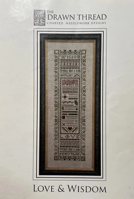 THE DRAWN THREAD CHARTED NEEDLEWORK DESIGN: LOVE & WISDOM COUNTED CROSS STITCH - Image 1 of 2