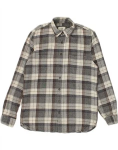 Camisa de franela gris mediana a cuadros algodón C&A para hombre AO05 - Imagen 1 de 5