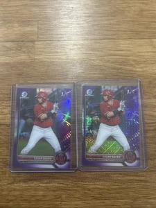 2022 Bowman Chrome Edgar Quero Purple Refractor/Mega Refractor Lot #/250 - Picture 1 of 2