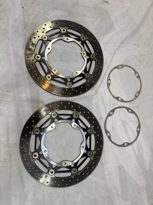 15-25 YAMAHA YZF R1 R1M MT10 17-25 R6 FRONT BRAKE ROTORS DISC PAIR - Image 1 of 4