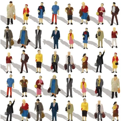 Modellbahn Figuren Set 1:87 - 40 verschiedene Charaktere für detailreiche Szenen - Bild 1 von 4