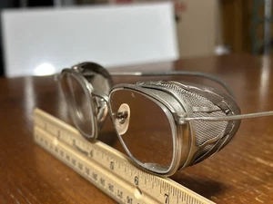 Vintage AO Safety Goggles Glasses Band Metal Wire Frame - Picture 1 of 9