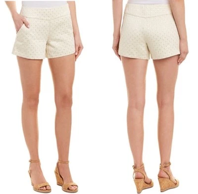 Pantalones Cortos Lilly Pulitzer Para Mujer 6 Oro Crema Mackenna Cóctel Brocado Elegante Fiesta Foto 1 de 4