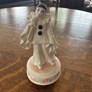 Schmid Pierrot Love Musical Figurine Clown Dove Michel Oks 1981 Japan VTG EUC - Picture 1 of 8