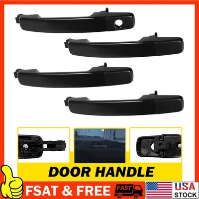 Manija de puerta exterior para Nissan Frontier 2005-2022 negra delantera trasera izquierda derecha Foto 1 de 4