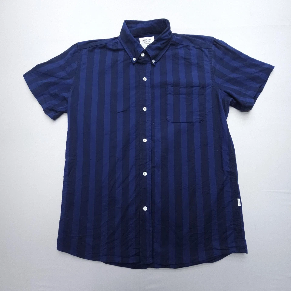 Salvage Public Honolulu Short Sleeve Button Shirt Mens Large Organic Cotton USA Foto 1 de 4