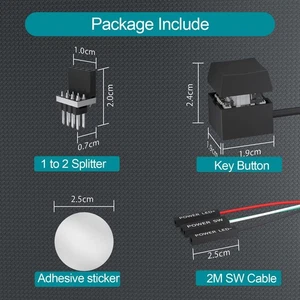Desktop PC Mechanical Power Switch LED On/Off Button Motherboard Boot Extension - Picture 1 of 5
