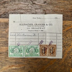 1933 Stock Transfer Document W/Stamps - Picture 1 of 1