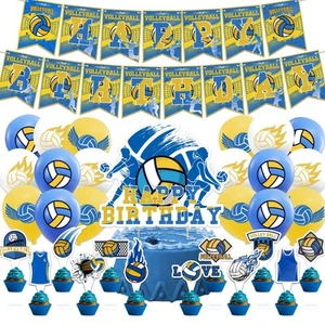 Volleyball Theme Party Supplies Volleyball Birthday Party Decorations Include - Picture 1 of 7
