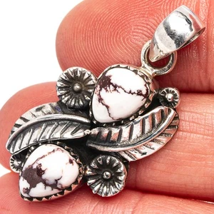 Wild Horse Jasper Pendant 1 1/2" (.925 Sterling Silver) - Picture 1 of 2