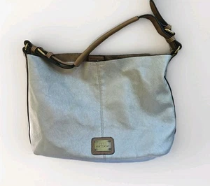 Msk Classic Silver And Tan Shoulder Purse 90s - Picture 1 of 16