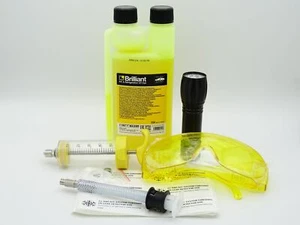 UV Lecksuch Kit Brilliant Set Brille UV Lampe Kältemittel Leckagen Kontrastmitte - Bild 1 von 2