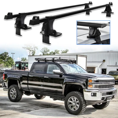 Barra transversal de techo de 54" para equipaje de carga con bloqueo para Chevy Silverado 1500 2500 3500 Foto 1 de 4