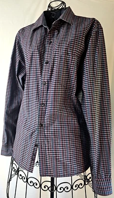 Camisa de vestir multicolor a cuadros manga larga Van Heusen Lg 16/16,5 para hombre Foto 1 de 4