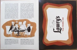 Beverly Hills CA 1957 Restaurant Menu, Lawry's The Prime Rib Rose Bowl Tradition - Picture 1 of 2