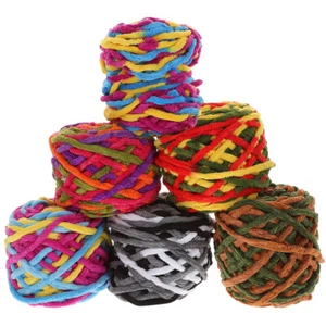 6 Rolls Wool Hat Line Chunky Crochet Thread Bulky Yarn for Crocheting - Picture 1 of 12