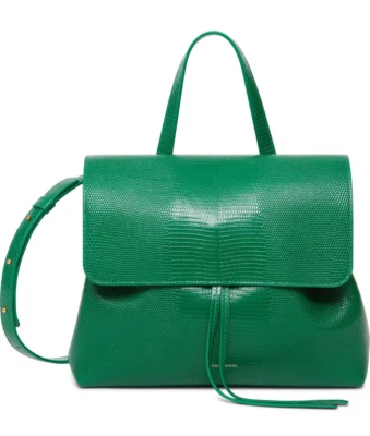 Bandolera Mansur Gavriel Suave Dama Lagarto Cuero Repujado ~NUEVA CON ETIQUETAS~ Verde Foto 1 de 4