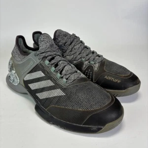 Adidas Mens Adizero Ubersonic 2.0 Street Art Tennis Shoes 11 Gey Black Adituff - Picture 1 of 16
