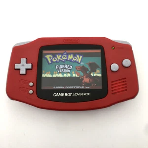 Red Game Boy Advance GBA Console W/V2 IPS LCD Mod 10 Levels Brightness Backlight - Picture 1 of 7