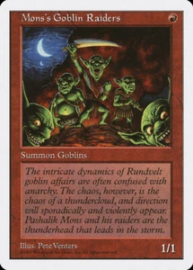 Magic the Gathering (mtg): 5ED: Monss Goblin Raiders (x 4) - Picture 1 of 1