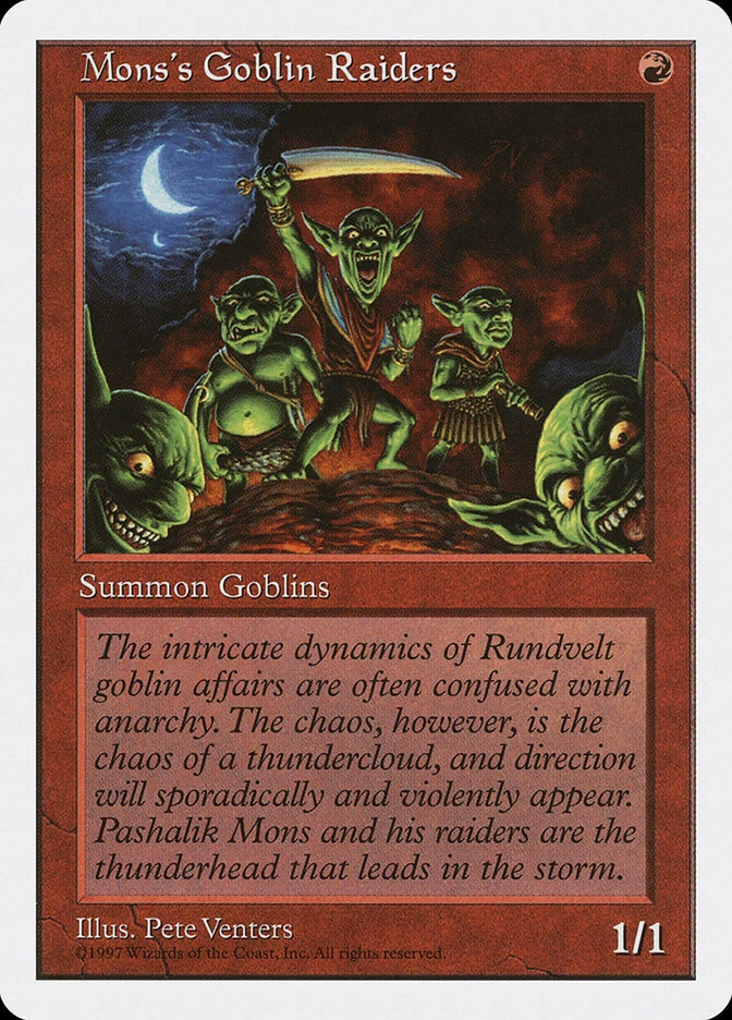 Magic the Gathering (mtg): 5ED: Monss Goblin Raiders  (x 4) - Image 1 of 1