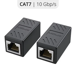 2x RJ45 Koppler Cat7 LAN Verbinder für Verlängerung Modul Kabel Cat7 Cat6A Cat6 - Bild 1 von 1