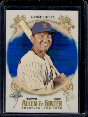 2021 Topps Allen&Ginter's Chrome Michael Conforto  Blue Refractor /150 - Image 1 of 2