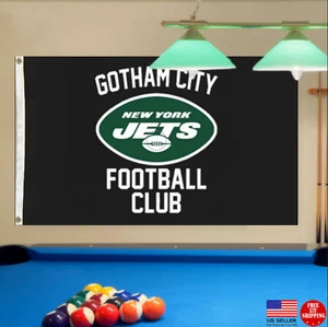 FLAG 3X5 Man Cave Banner New York Jets USA Flags Gotham City Football Club - Picture 1 of 10