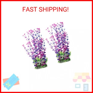 CNZ Aquarium Decor Fish Tank Decoration Ornament Artificial Purple Plastic Plant - Picture 1 of 1