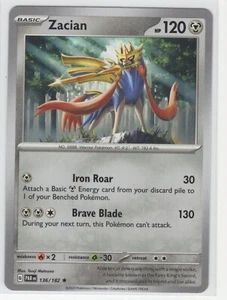 Pokemon Paradox Rift NO HOLOGRAMA RARO ZACIAN - 136/182 - EXCLUSIVO MAZO - Imagen 1 de 1