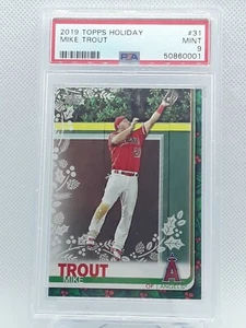 *PSA 9* Mike Trout 2019 Topps Holiday Baseball - #31 - Los Angeles Angels - Bild 1 von 2