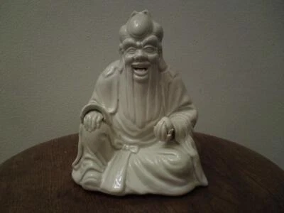 18th-19th C Dehua blanc-de-chine God of Longevity Shoulao / Dongfang Shuo figure - Image 1 of 4