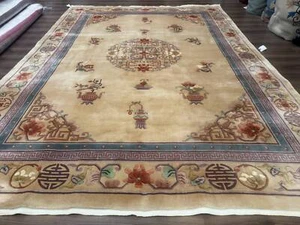 Chinese Wool Rug 8x12, Chinese 90 Line Rug - Picture 1 of 12