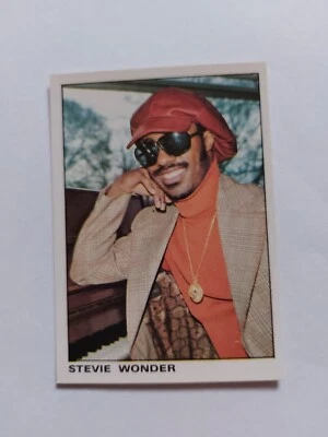 Stevie Wonder, 1980 PANINI Rock & Pop Collection (sticker) #17 - Image 1 of 2