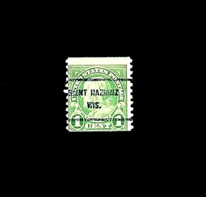 US Stamp 1927 Benjamin Franklin 1c Precancel SAINT NAZIANZ WIS. MNG r79 - Picture 1 of 2