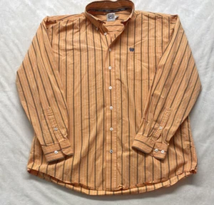 Camisa Cinch para hombre mediana naranja a rayas manga larga con botones - Imagen 1 de 9