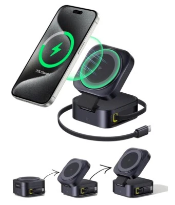 Baseus PicoGo W2 Wireless Charger, Qi2 Certified 15W Magnetic Charger Stand - Image 1 of 4